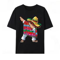 Dabbing Mexican Poncho Cinco De Mayo Women Sombrero Dab Hot Sale summer T Shirt Premium fashion Family tee Tops Funny clothes S
