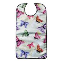 Stylish Adult Bibs with Crumb Design Double Clothes Clean Elegant Catcher Keep Layer Waterproof Bib E
