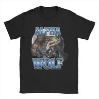 Alpha Wolf Funny Sigma Alpha Meme T Shirt Novelty T-Shirts Short Sleeve Y2K Casual Tshirt Summer Pure Cotton Plus Size Clothes S įvairiaspalvis