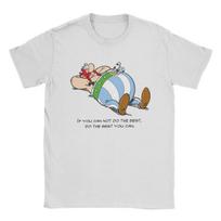 Asterixs And Obelixs Men T Shirts Vintage Tees Short Sleeve Crewneck T-Shirt Cotton Plus Size Tops S įvairiaspalvis