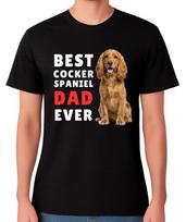 Best Cocker Spaniel Dad Ever Funny Dog Lover Gift T-Shirt Pet Owner Father Tee S įvairiaspalvis