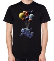 Astronaut T-Shirt Men Women Unisex Eight Planets Space Universe Solar System Top S įvairiaspalvis