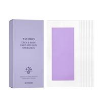 Wax Strips for Legs and Body Fast and Easy Operation Gentle on Skin Smooth Finish Hair Removal Strips 20 Pieces One Size violetinė