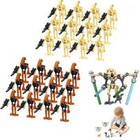 Dussdote Star Wars Battle Droid Building Set, 25-Piece Humanoid Robot Toy, Educational STEM Building Kit for Boys Kids