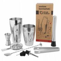 Zestaw Barmański Do Drinków 8 El. Shaker Tin-Tin Strainer Muddler Jigger
