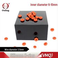 Red Silicone O-ring, Various Outer Diameters (6-10mm), 2.5mm Cross-section, Elastic Waterproof Rubber Seal OD 6mm x 2.5mm (10 pcs) Red Silicon O-ring