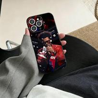 The Weeknd XO dainininko telefono dėklas iPhone 17, 16,15,14,13,12,11 Plus,Pro Max, Kitiems Minkštas juodas dangtelis iPhone11PROMAX