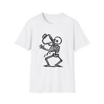 Unisex Softstyle T-Shirt Skeleton Coffee Morning Caffeine Humor S įvairiaspalvis