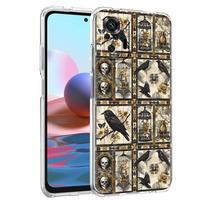 Transparent Phone Case for Redmi 14C 13C 10C 10 9 Note 13 12 11 K50 K40 Plus Pro 4G 5G Soft TPU Cover Raven Crow Skull Funda Bag for Redmi 14C