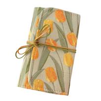 Retro Scrapbook Binder Cloth Cover Loose-leaf Notebook Portable Spiral Binder Diary  for Girls 8