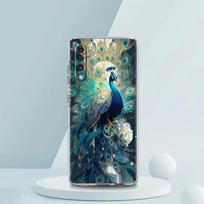 Transparent Phone Case for Samsung Galaxy A16 A14 A12 A22 A24 A42 A02 A06 A20 A30 A40 Soft TPU Cover Animal Cute Peacock Pattern for Samsung A10