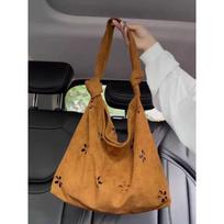 Korean lazy wind matte texture hollow armpit bag women's new retro large-capacity shoulder tote bag ruda
