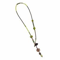 Retro Style Stone Beaded Choker Personalized Design Beach Jewelry  Gift Giving žalia