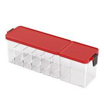 with Lid Data Cable Organizer Case Dustproof Card Desktop Cable Organizer  Tech Accessories Storage raudona