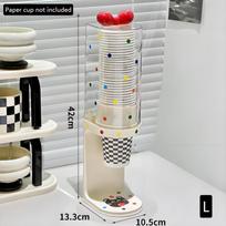 Bow Water Cup Dispenser, Water Dispenser Disposable Cup Holder Rack Flat Bottom Cups, Pull Type Paper Water Cup Dispenser L