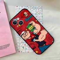 Cartoon P-popeyes-Sailors Phone Case For IPhone 1716 15 14 13 Pro Max 11 12 Mini X Xs XR Black Silicone Cover iphone14