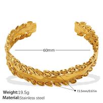 Hong Kong style retro exaggerated flower bracelet stainless steel gold-plated light luxury high-end bracelet jewelry women