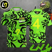 Vyriški ir moteriški lenktynių marškinėliai - Vairuotojas #1 Lando Norris & Vairuotojas #81 Piastri Gerbėjų viršutiniai drabužiai Sportiški kasdieniai trumparankoviai XXS