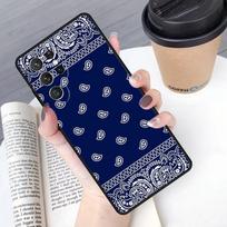 Black Bandana Paisley phone case Cover For Samsung Galaxy S24 S25 Ultra S21 S22 Ultra S10E Note 10 Plus Note 20 FE S23 For Note10 Pro(Plus)