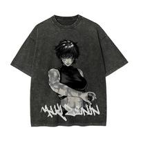 Maki Zenin T Shirt Men Jujutsu Kaisen Toji Style Vintage Acid Wash Streetwear  Retro Japanese Anim Tees S