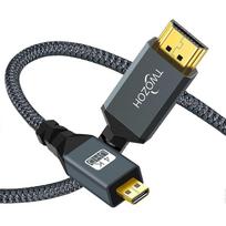 Micro HDMI to HDMI Cable 3M, High Speed HDMI D to HDMI A 2.0 Braided support 3D
