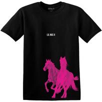 Lil Nas X Unisex T-Shirt: Pink Horses S įvairiaspalvis