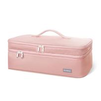 Large Hair Dryer Bag Travel Hair Dryer Bag Portable Double-layer Hair Dryer Storage Bag Spacious Organizer Case With For Women's rožinė