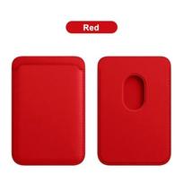 Phone Magnet Leather  Card Wallet Phone Case For iPhone 17 16 16e 15 14 13 12 11 Pro Max Plus Magsafe Magnetic Card Holder raudona