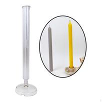 3D Long Taper Candle Stripe Dinner Wax Making Cylindrical for Soap