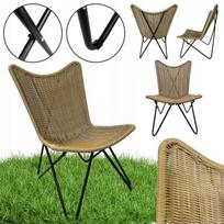 Fotel Uszak Wygodny Boho Salon Balkon Taras Naturany Rattan Rimini