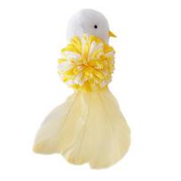 Feather Chicken Cat Toy Raffia Yellow Chick Catnip Plush Cat Chew Toy Kitten Teething Toy for Boredom Relief Solo Enterainment geltona