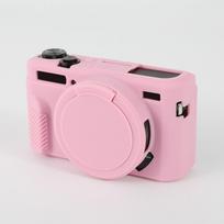 Lightweight Silicone Cover For Canon G7X Mark II Camera Offering Scratch Resistance And Comfortable Hold Green rožinė