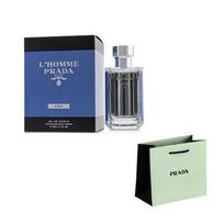 PRADA L'homme Prada Azure Blue Gentleman Men's Perfumes Woody Scent Family Eau De Toilette 50ml|Official Shopping Bag