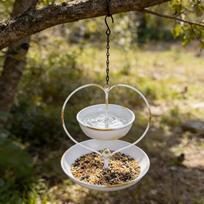 Large Capacity Heart Iron Bird Feeder Double-layer Bird Food Container Bird Feeding Station  Lawn balta
