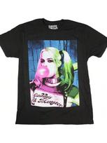 Harley Quinns Bubble Gum Black Adult Tee (XXL) S juoda