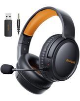 BINNUNE BW02 Belaidės ausinės su ausų kaušeliais žaidimams, stereo garsas, dviejų režimų 2.4G Bluetooth, suderinamos su PS45
