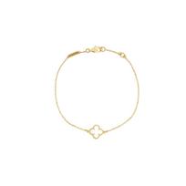 Van Cleef & Arpels Perlamutro Keturlapis Dobilas 18K Aukso Apyrankė Moteriška Apyrankė VCARF68800 Box,Warranty Not Included
