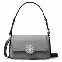 Tory Burch Felix Logo Leather Envelope Mini Shoulder Bag Women shoulder bag Gulf-Gray 144020-029 Basic Set (Bag+Dust Bag)