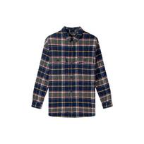 Levis Color Block Plaid Cotton Long Sleeve Shirt Men Shirts Green A0682-0000 XS
