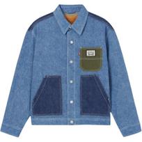 Levis Casual Comfortable Color Block Single-Breasted Long Sleeve Denim Jacket Men Jackets 004Z3-0000 L