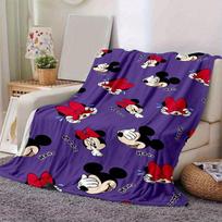 1pc. Mickey Mouse & Minnie Mouse Patterned Blanket - Perfect for Home, Office, Outdoor Use, Gift Idea, Suitable for All Seasonsz0417254 130cmx150cm