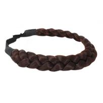 Handwoven Synthetic Braided Hair Headband Elastic Band Three Strand Braid Hairpiece Fishbone Braid Hair Accessory for Women Girls