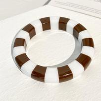 Resin Acrylic Bracelets Wristband Curved Tube Bangle Jewelry Boho Bracelets  Girls Style 1