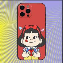 F-Fujiya Milky Peko-Chan Phone Case For iPhone 16,15,14,13,12,11,Pro,X,XS,Max,XR,Plus,Mini Soft Black Cover iPhone16pro