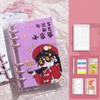 PU Leather Saving Money Binder 100 Sheets Planner Organizer Easy and Fun Account Book  Stationery C Style 2