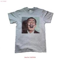Salvador Dali Grey T shirt sizes Small 3XL vintage Washed Unisex Soft Casual Slightly Versatile Top For Everyday Wear S įvairiaspalvis