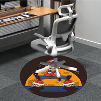 M-Mario Bros Office Round Area Rug, Under Office Chairs Bedroom Living Room Home Decor, a1022354 80cm by 80cm