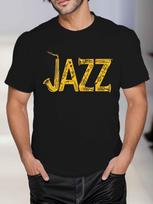 Music Jazz Instrument Print T-Shirt Casual Crew Neck Short Sleeve Polyester Cheap Outfit Tee Geometric Pattern Graphic T Shirt S įvairiaspalvis