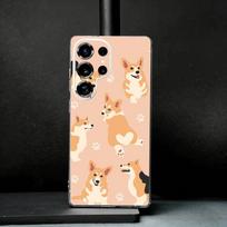 Cute corgi dog Phone Case For Samsung S25,S24,S21,S22,S23,S30,Ultra,S20,Plus,Fe,Note,10,9,5G Transparent Cover Samsung S23ULTRA5G