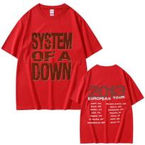 Limited Rock Band System of A Down European Tour 2013 Print Tshirt Male Fashion Tshirt Unisex Women Vintage Alternative Metal Tees S